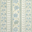 LEE JOFA 2022106.530.0 INDIENNES STRIPE SEA Fabric - Eade's Wallpaper