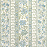 LEE JOFA 2022106.530.0 INDIENNES STRIPE SEA Fabric - Eade's Wallpaper