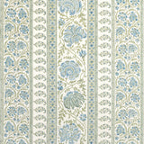 LEE JOFA 2022106.530.0 INDIENNES STRIPE SEA Fabric - Eade's Wallpaper