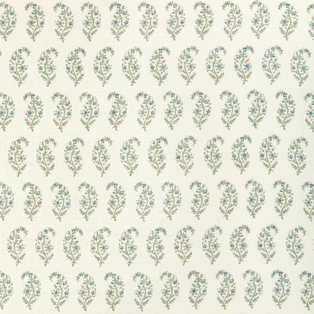 LEE JOFA 2022107.530.0 INDIENNES PAISLEY SEA Fabric - Eade's Wallpaper