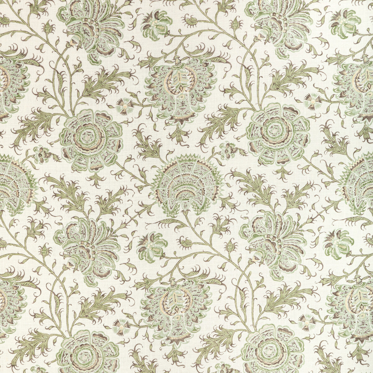 LEE JOFA 2022108.316.0 INDIENNES FLORAL IVY Fabric - Eade's Wallpaper
