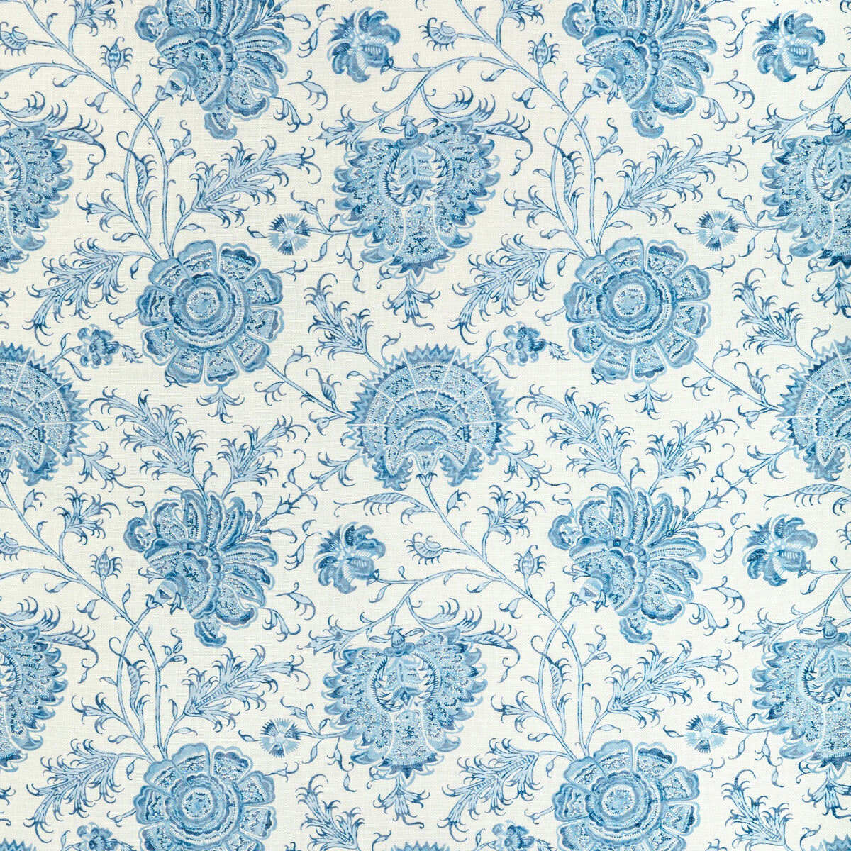 LEE JOFA 2022108.5.0 INDIENNES FLORAL DELFT Fabric - Eade's Wallpaper