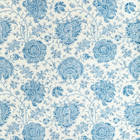 LEE JOFA 2022108.5.0 INDIENNES FLORAL DELFT Fabric - Eade's Wallpaper