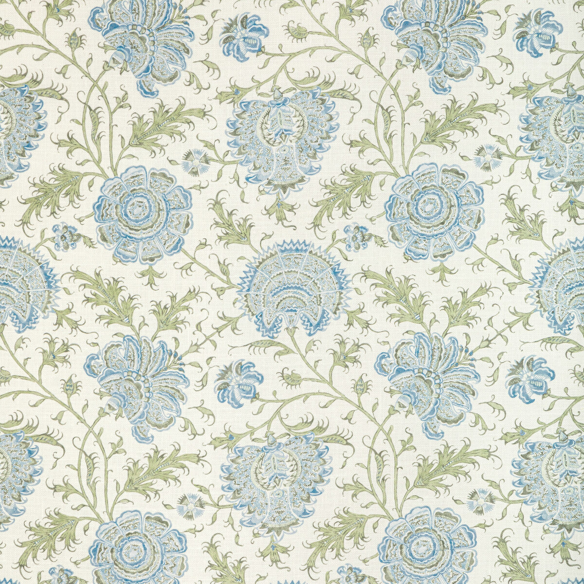LEE JOFA 2022108.530.0 INDIENNES FLORAL SEA Fabric - Eade's Wallpaper