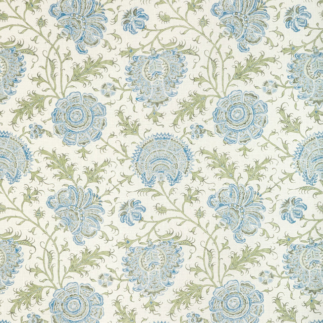 LEE JOFA 2022108.530.0 INDIENNES FLORAL SEA Fabric - Eade's Wallpaper