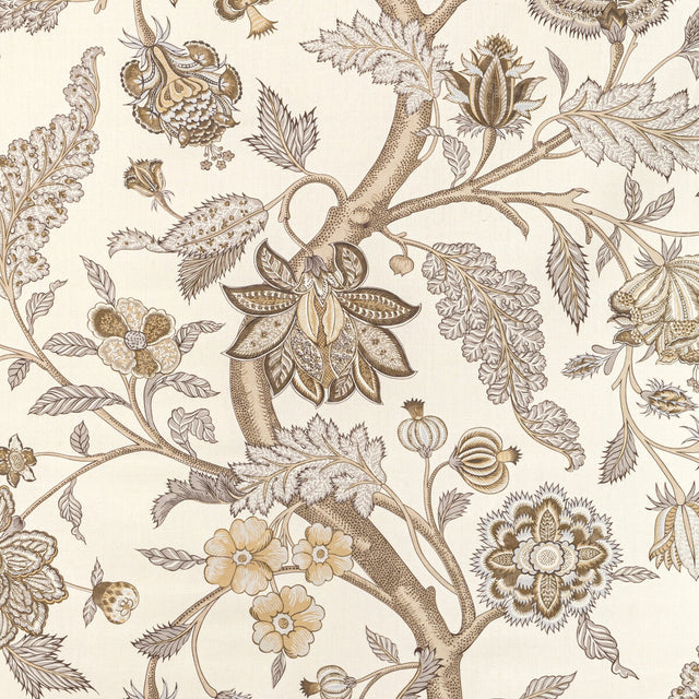 LEE JOFA 2022109.1611.0 PALAMPORE PRINT STONE Fabric - Eade's Wallpaper