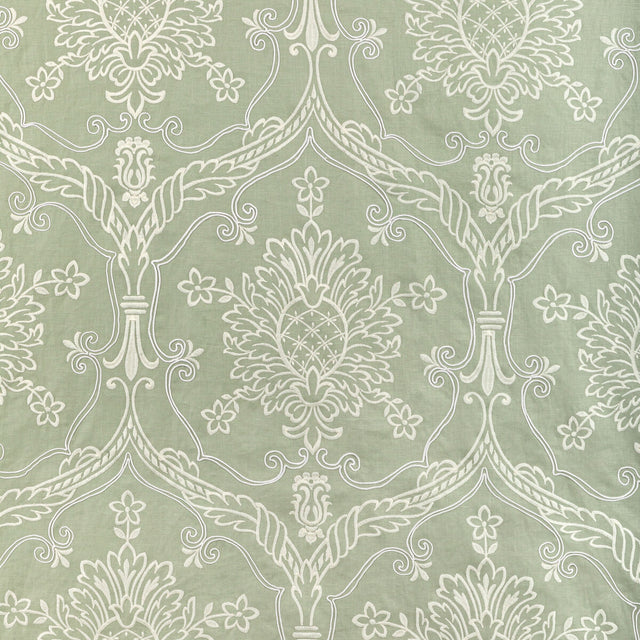 LEE JOFA 2022110.123.0 HAYES EMBROIDERY CELERY Fabric - Eade's Wallpaper