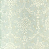 LEE JOFA 2022110.13.0 HAYES EMBROIDERY AQUA Fabric - Eade's Wallpaper