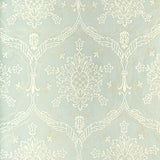 LEE JOFA 2022110.13.0 HAYES EMBROIDERY AQUA Fabric - Eade's Wallpaper