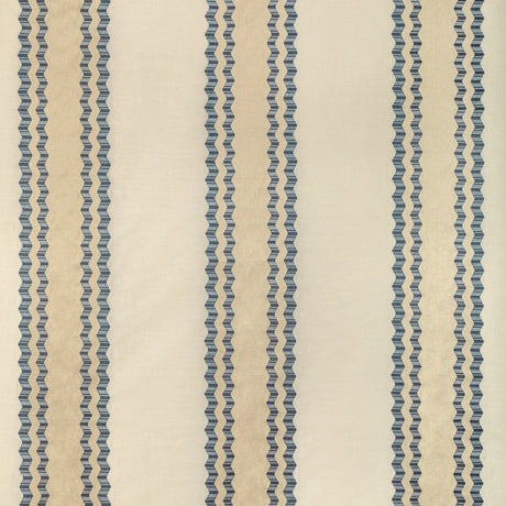 LEE JOFA 2022113.1615.0 WALDON STRIPE BLUE Fabric - Eade's Wallpaper