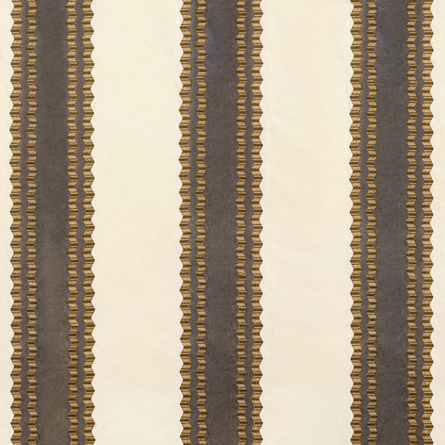 LEE JOFA 2022113.166.0 WALDON STRIPE BROWN Fabric - Eade's Wallpaper