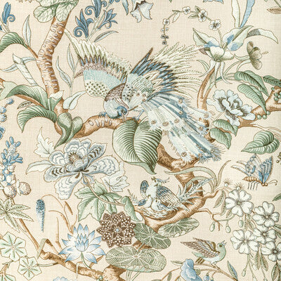 LEE JOFA 2022116.153.0 GREENFIELD PRINT SKY Fabric - Eade's Wallpaper