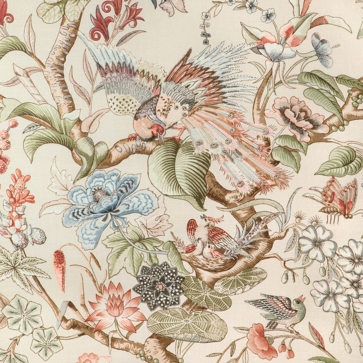 LEE JOFA 2022116.319.0 GREENFIELD PRINT SPRING Fabric - Eade's Wallpaper