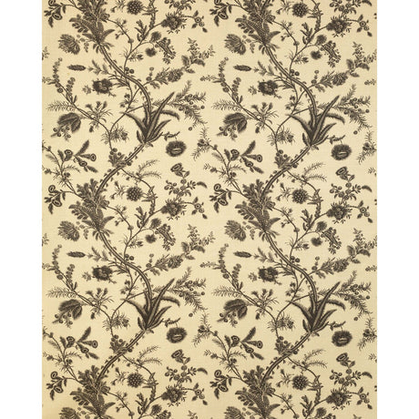 LEE JOFA 2022123.816.0 PLUMES BLACK Fabric - Eade's Wallpaper