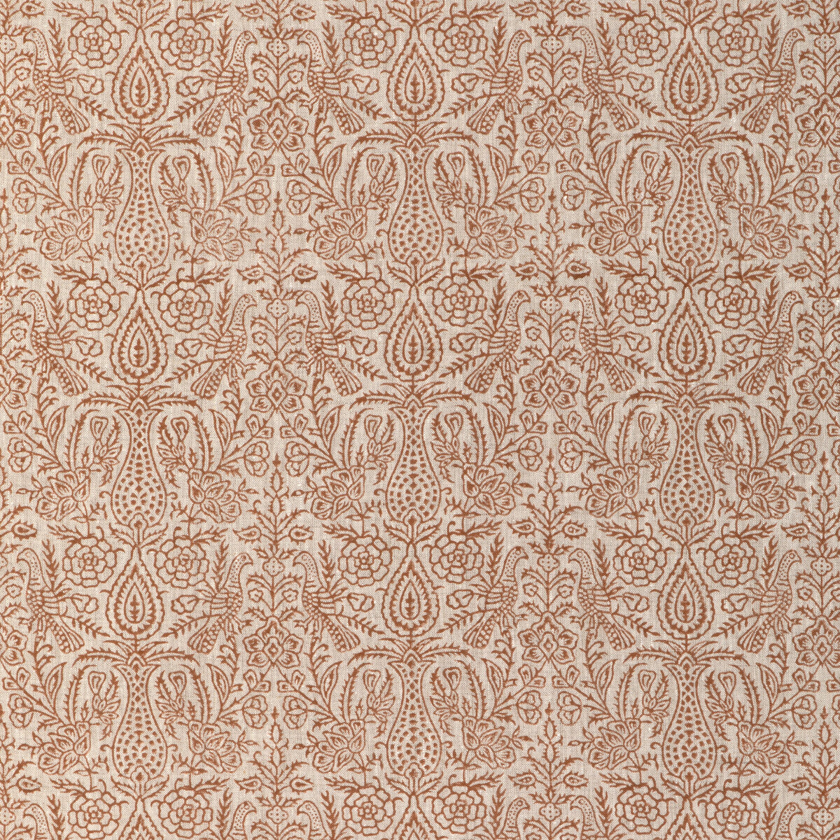 LEE JOFA 2023101.12.0 HAVEN HANDBLOCK SPICE Fabric - Eade's Wallpaper