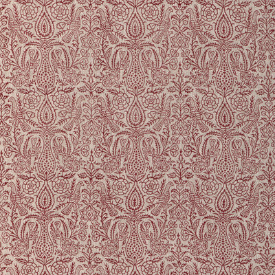 LEE JOFA 2023101.19.0 HAVEN HANDBLOCK RUBY Fabric - Eade's Wallpaper