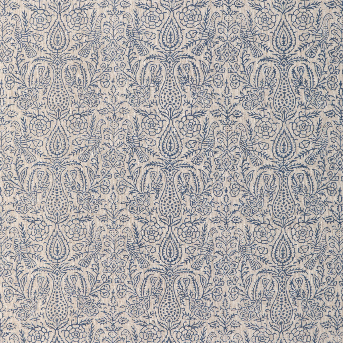 LEE JOFA 2023101.50.0 HAVEN HANDBLOCK INDIGO Fabric - Eade's Wallpaper