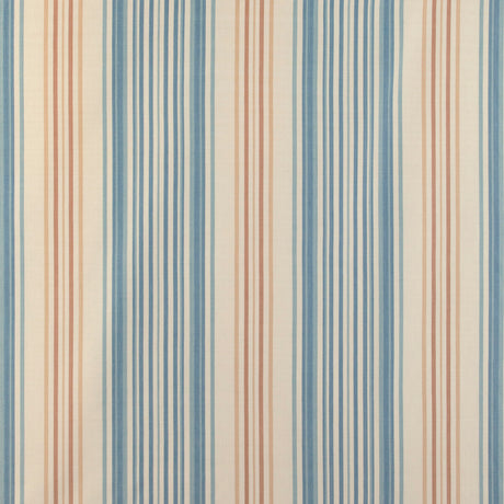 LEE JOFA 2023104.516.0 UPLAND STRIPE AZURE Fabric - Eade's Wallpaper