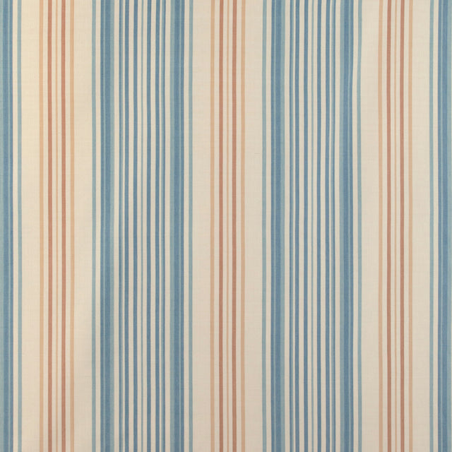 LEE JOFA 2023104.516.0 UPLAND STRIPE AZURE Fabric - Eade's Wallpaper