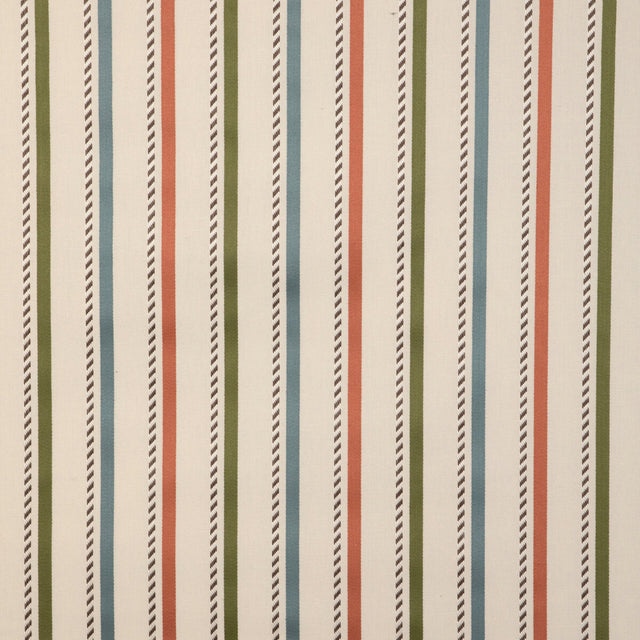 LEE JOFA 2023106.324.0 BUXTON STRIPE LEAF/CLAY Fabric - Eade's Wallpaper