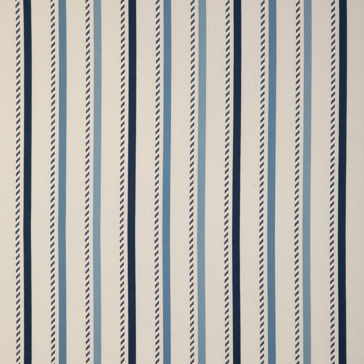 LEE JOFA 2023106.550.0 BUXTON STRIPE NAVY/SKY Fabric - Eade's Wallpaper