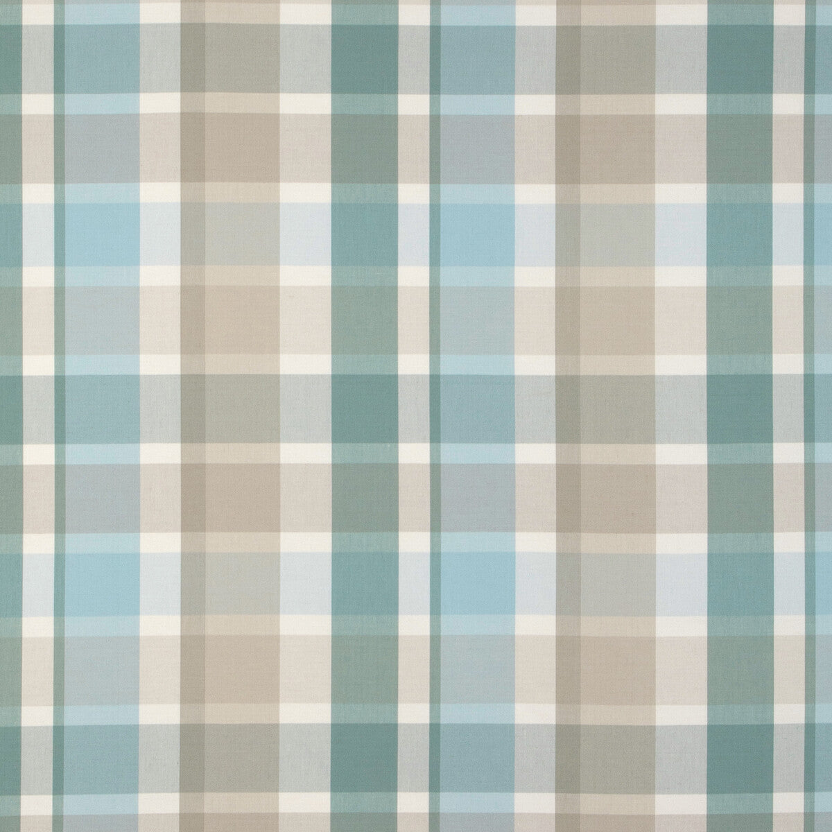 LEE JOFA 2023107.1511.0 FISHER PLAID SKY/STONE Fabric - Eade's Wallpaper