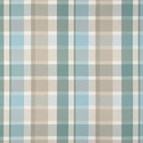LEE JOFA 2023107.1511.0 FISHER PLAID SKY/STONE Fabric - Eade's Wallpaper