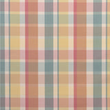 LEE JOFA 2023107.3524.0 FISHER PLAID MELON/AQUA Fabric - Eade's Wallpaper