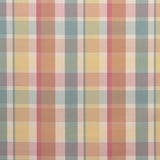 LEE JOFA 2023107.3524.0 FISHER PLAID MELON/AQUA Fabric - Eade's Wallpaper