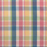 LEE JOFA 2023107.517.0 FISHER PLAID NAVY/PETAL Fabric - Eade's Wallpaper
