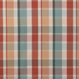 LEE JOFA 2023107.519.0 FISHER PLAID TEAL/SPICE Fabric - Eade's Wallpaper