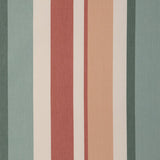 LEE JOFA 2023108.519.0 FISHER STRIPE TEAL/SPICE Fabric - Eade's Wallpaper