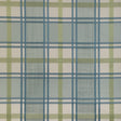 LEE JOFA 2023109.353.0 DAVIES PLAID AQUA/LEAF Fabric - Eade's Wallpaper