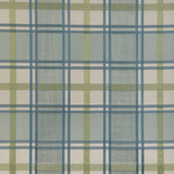 LEE JOFA 2023109.353.0 DAVIES PLAID AQUA/LEAF Fabric - Eade's Wallpaper