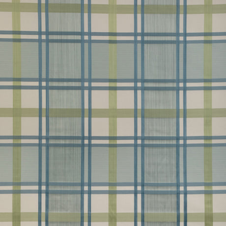 LEE JOFA 2023109.353.0 DAVIES PLAID AQUA/LEAF Fabric - Eade's Wallpaper