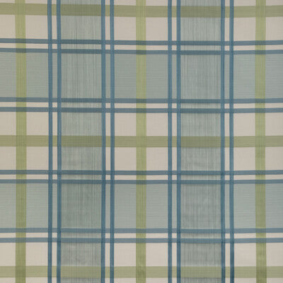 LEE JOFA 2023109.353.0 DAVIES PLAID AQUA/LEAF Fabric - Eade's Wallpaper
