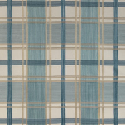 LEE JOFA 2023109.516.0 DAVIES PLAID SKY/SAND Fabric - Eade's Wallpaper