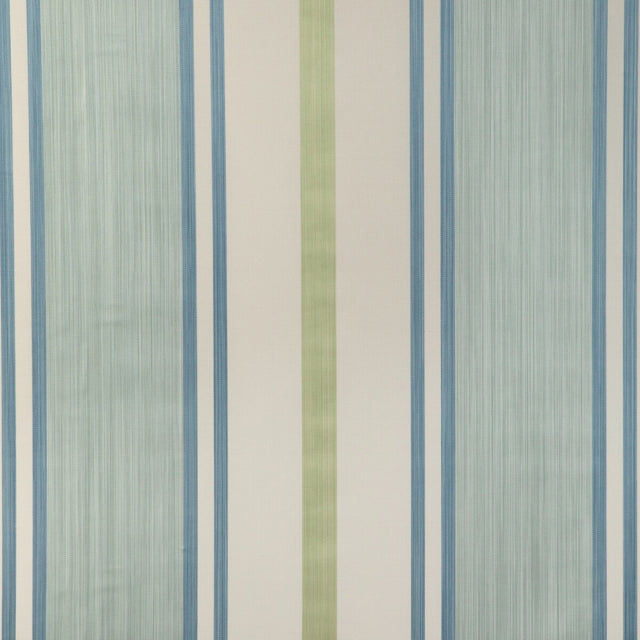 LEE JOFA 2023110.353.0 DAVIES STRIPE AQUA/LEAF Fabric - Eade's Wallpaper