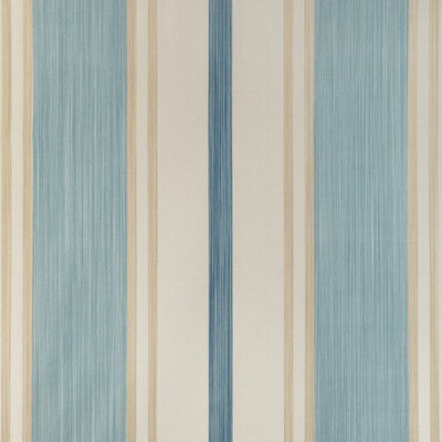 LEE JOFA 2023110.516.0 DAVIES STRIPE SKY/SAND Fabric - Eade's Wallpaper