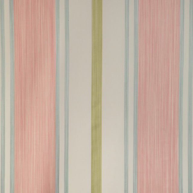 LEE JOFA 2023110.73.0 DAVIES STRIPE PETAL/KIWI Fabric - Eade's Wallpaper