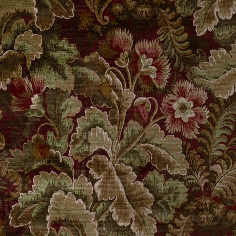 LEE JOFA 2023112.319.0 BARWICK VELVET GARNET Fabric - Eade's Wallpaper