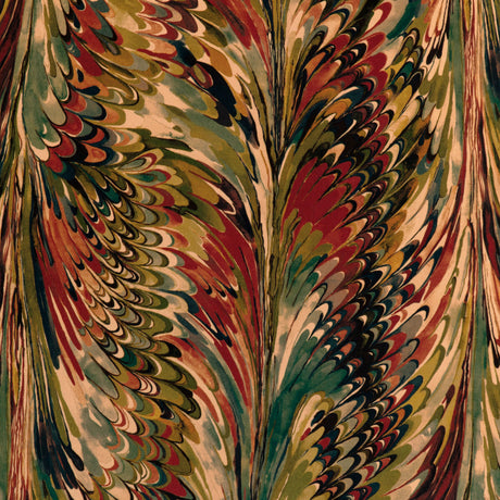LEE JOFA 2023116.319.0 TAPLOW VELVET BERRY/MOSS Fabric - Eade's Wallpaper