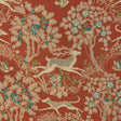 LEE JOFA MILLE FLEUR PRINT 2023122.24.0 in BRICK Fabric - WH