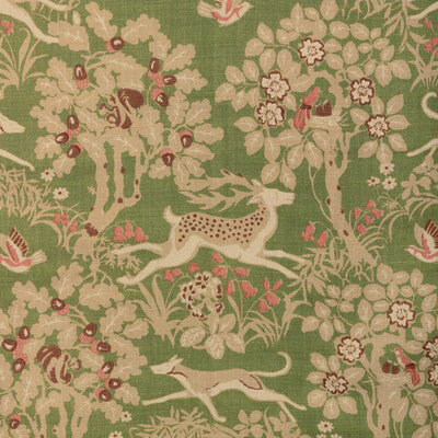 LEE JOFA MILLE FLEUR PRINT 2023122.317.0 in JUNIPER Fabric -