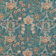 LEE JOFA 2023123.913.0 KERMAN PRINT TEAL/ROSE Fabric - Eade's Wallpaper