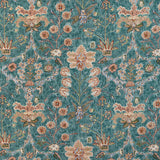 LEE JOFA 2023123.913.0 KERMAN PRINT TEAL/ROSE Fabric - Eade's Wallpaper