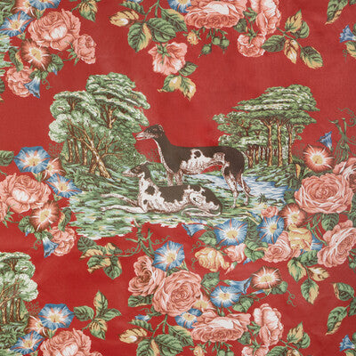 LEE JOFA 2023125.19.0 WHIPPETS COTTON RED Fabric - Eade's Wallpaper
