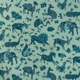 LEE JOFA 2023127.355.0 JAVA JUNGLE LINEN TEAL Fabric - Eade's Wallpaper