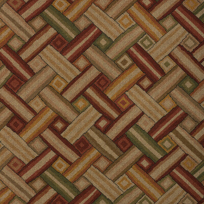 LEE JOFA STRAPWORK PRINT 2023129.194.0 in BRICK/GOLD Fabric 