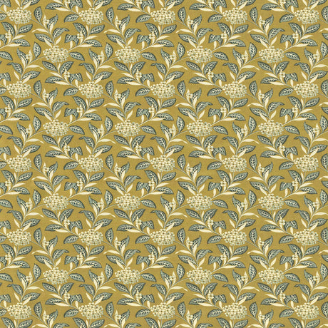 LEE JOFA 2023133.353.0 ORTENSIA TEAL ON OLIVE Fabric - Eade's Wallpaper